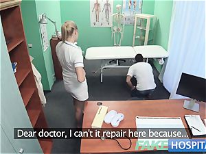 fake health center Hired handyman pops all over nurses booty