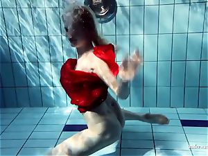 red-hot blonde Lucie French teenager in the pool