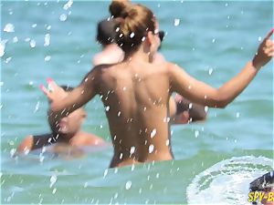 steamy Amateurs stripped to the waist spycam Beach - beautiful meaty bumpers stunners