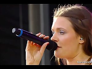 Tove Lo showcases off her great globes to the crowd